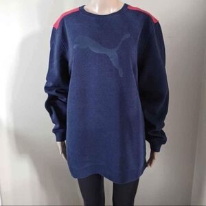 Vintage Puma color block crewneck sweater, size large
